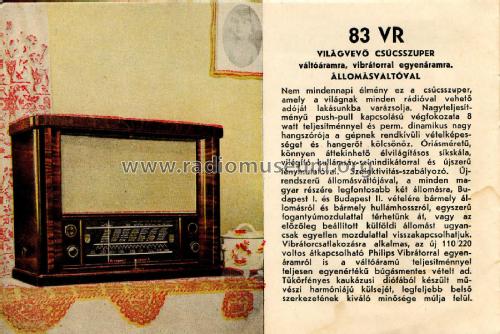 83VR; Philips Hungary, (ID = 2227730) Radio