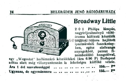 Broadway Little ; Belgráder Rádió, (ID = 2561125) Radio