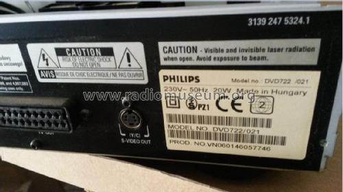 DVD Video CD Player DVD722 /021; Philips Hungary, (ID = 2025933) Sonido-V