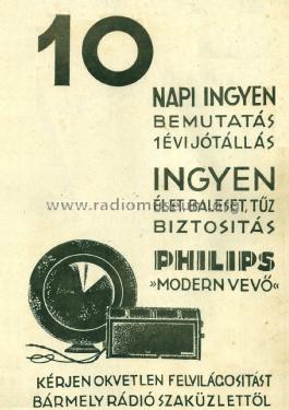 Modernvevö B 2502; Philips Hungary, (ID = 1922337) Radio