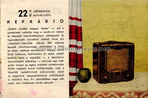 Néprádió 22V; Philips Hungary, (ID = 2227760) Radio