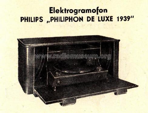 Philiphon de Luxe 1939; Philips Hungary, (ID = 2344094) Sonido-V
