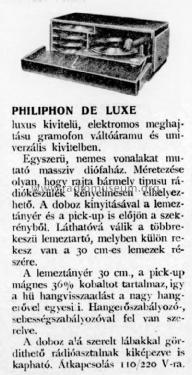 Philiphon de Luxe 3742/U; Philips Hungary, (ID = 2486445) Ton-Bild