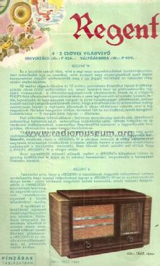 Regent W 1852; Philips Hungary, (ID = 2146198) Radio