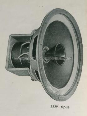 Speaker 2229; Philips Hungary, (ID = 2128507) Lautspr.-K