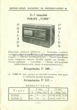York U 1793; Philips Hungary, (ID = 384287) Radio