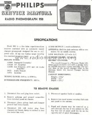 950 ; Philips Canada (ID = 819336) Radio