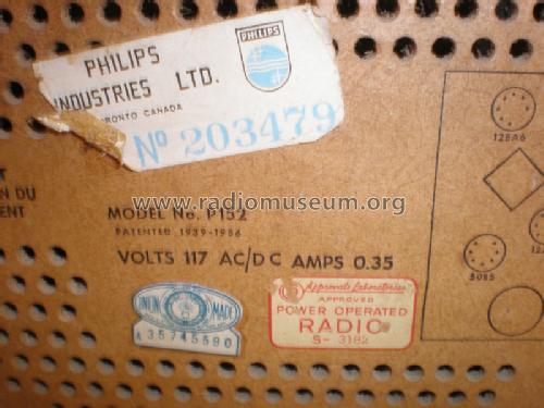 P152; Philips Canada (ID = 1053177) Radio