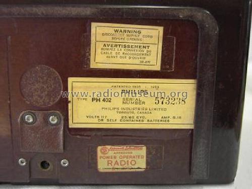 PH402; Philips Canada (ID = 351617) Radio