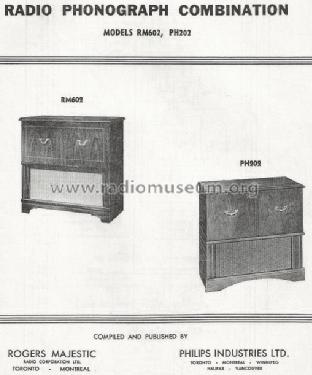 Radio Phonograph Combination PH202; Philips Canada (ID = 826212) Radio