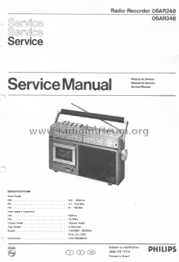 Radio-Recorder 06AR248; Philips do Brasil S. (ID = 1860139) Radio