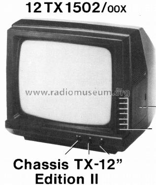 12TX1502 /00S /00X /02S /02X Ch= TX-12 II; Philips; Eindhoven (ID = 1896356) Television