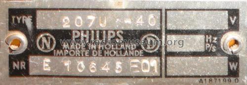 207U-40; Philips; Eindhoven (ID = 2440820) Radio