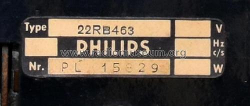 22RB463; Philips Belgium (ID = 2515241) Radio