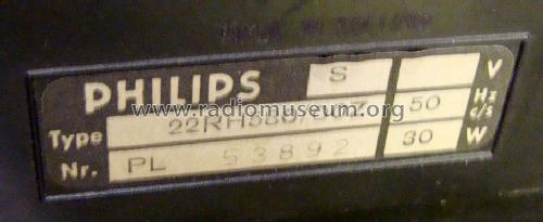 22RH580 /00Z; Philips Belgium (ID = 1875297) Ampl/Mixer