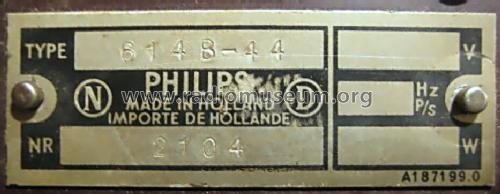 614B-44; Philips; Eindhoven (ID = 1008174) Radio