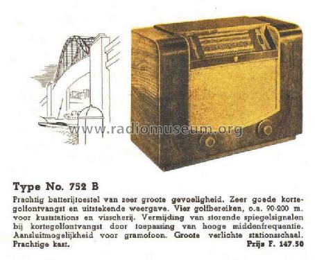 752B; Philips; Eindhoven (ID = 763804) Radio