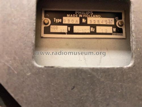 930A; Philips; Eindhoven (ID = 2636007) Radio