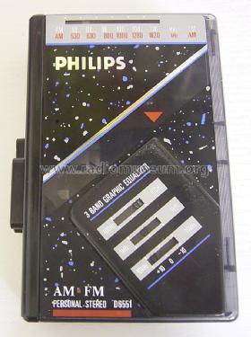 AM/FM Personal Stereo Cassette Player D6551; Philips, Singapore (ID = 2835987) Radio