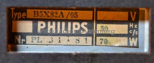 B5X82A /05; Philips Belgium (ID = 1616777) Radio