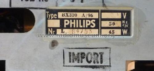 BX310A /96; Philips Belgium (ID = 2877464) Radio