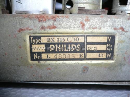 BX316U /10; Philips; Eindhoven (ID = 1704316) Radio