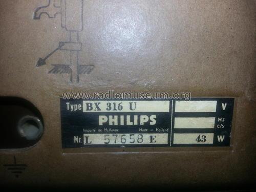 BX316U; Philips; Eindhoven (ID = 2888692) Radio