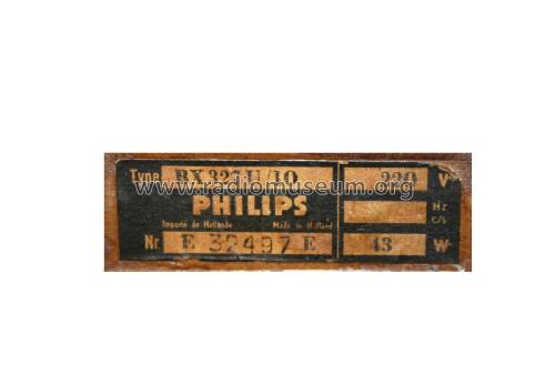 BX327U /10; Philips; Eindhoven (ID = 486174) Radio