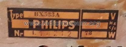 BX533A; Philips Belgium (ID = 2520956) Radio