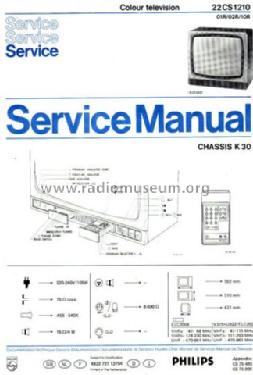 Colour Television 22CS1210 /01R /02R /10R Ch= K30; Philips; Eindhoven (ID = 1336969) Television