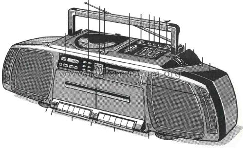 Compact Disc Stereo Radio Cassette Recorder AZ8394 /00 /02 /05; Philips; Eindhoven (ID = 2581492) Radio