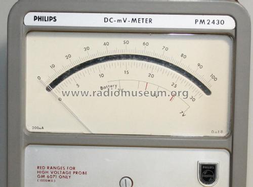 DC-Millivoltmeter PM2430 ; Philips; Eindhoven (ID = 3015387) Ausrüstung