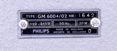 Diode-Voltmeter GM6004 /02; Philips; Eindhoven (ID = 3100139) Equipment