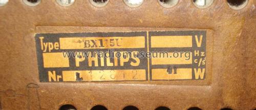 BX115U ; Philips Belgium (ID = 2125732) Radio