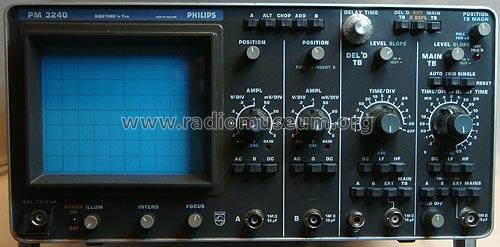 Dual-Trace Oscilloscope 50 MHz PM3240; Philips; Eindhoven (ID = 1215885) Equipment