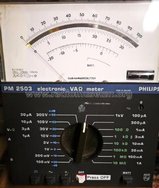 Electronic VAΩ Meter PM2503; Philips; Eindhoven (ID = 2709368) Equipment