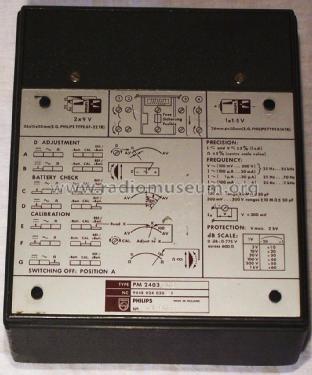 Electronic VAOhm-meter PM2403; Philips; Eindhoven (ID = 1931505) Equipment