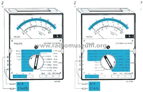 Electronic VAOhm-meter PM2403; Philips; Eindhoven (ID = 1969044) Equipment