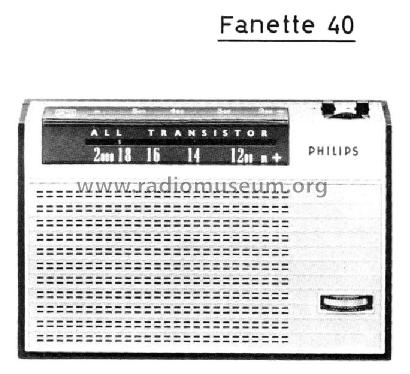 Fanette 40 L1W40T; Philips; Eindhoven (ID = 388002) Radio