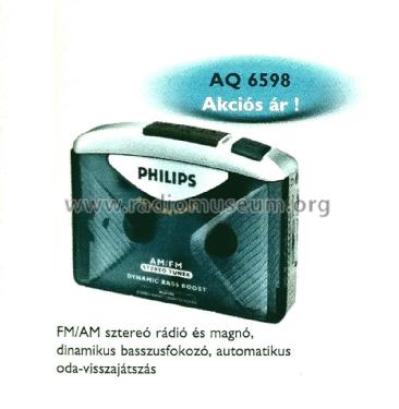 FM/AM Stereo Radio Cassette Player AQ 6598; Philips; Eindhoven (ID = 2577258) Radio