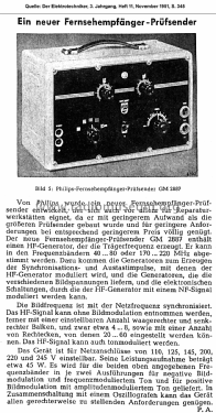 Test Pattern Generator GM2887/D; Philips; Eindhoven (ID = 2655994) Equipment