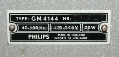 GM4144; Philips; Eindhoven (ID = 1435099) Equipment