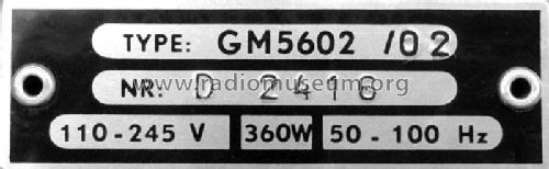 GM5602; Philips; Eindhoven (ID = 1740080) Equipment