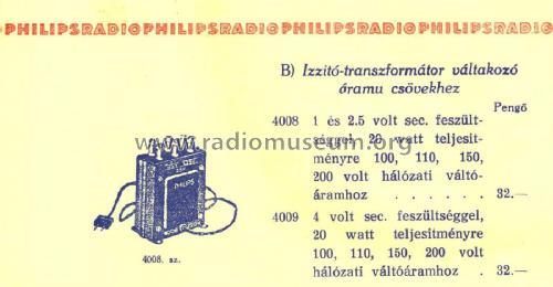 Heiztransformator 4009; Philips; Eindhoven (ID = 2247144) Strom-V