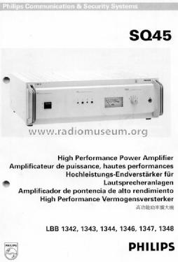 High Performance Power Amplifier SQ45 LBB-1343; Philips; Eindhoven (ID = 804871) Ampl/Mixer