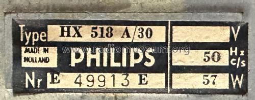 HX518A /30; Philips; Eindhoven (ID = 3021648) Radio