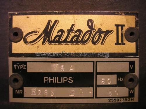 Matador II V6A; Philips; Eindhoven (ID = 3000344) Radio