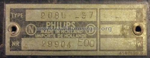 Philetta 208U-37; Philips; Eindhoven (ID = 2717382) Radio