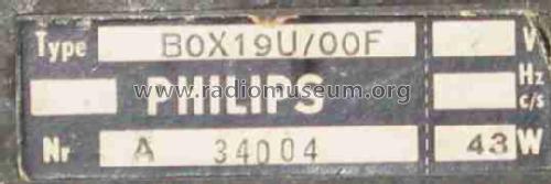 Philitina B0X19U /00F; Philips; Eindhoven (ID = 618797) Radio