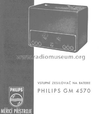 Preamplifier for Oscillograph GM-4570; Philips; Eindhoven (ID = 812511) Equipment